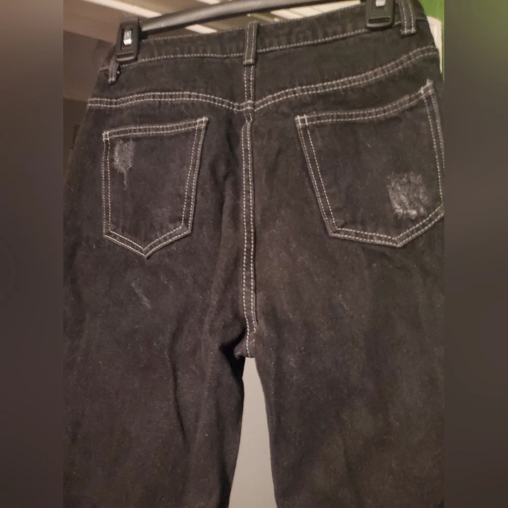Baggy Distressed Black Jeans - Picture 4 of 4
